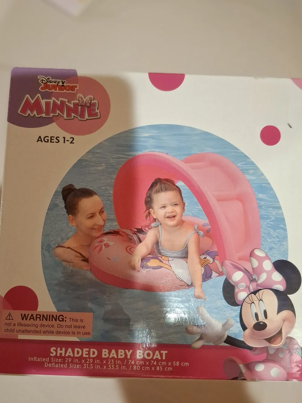 Disney Minnie and Micky Shaded Baby Boats Floats (Two) - Pink, Blue